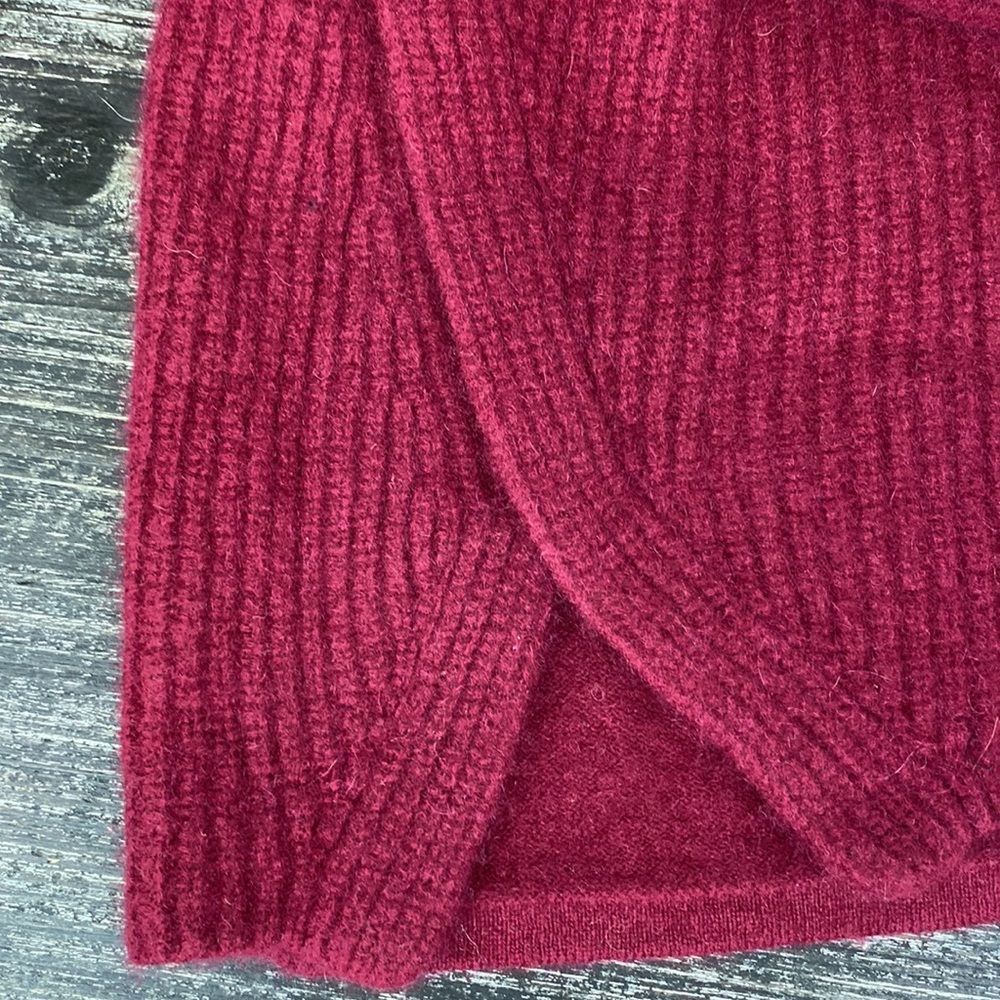 Design History 100% Cashmere Burgundy Red Drape Cowl Neck Vintage Sweater S - Picture 5 of 7